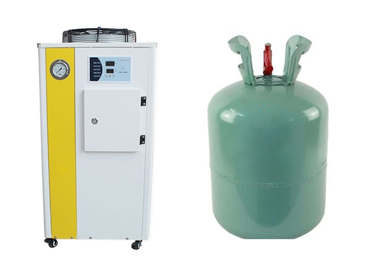 Water chiller and freon